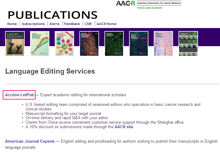 AACR Language-Editing