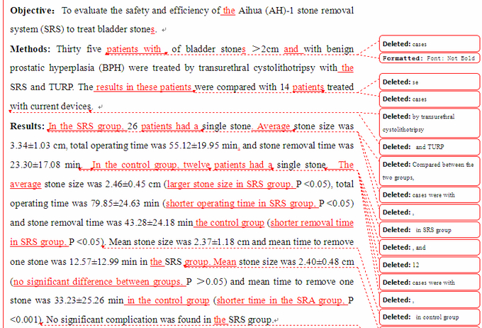 SCI论文英语润Urological Research（ IF 1.591）发表案例