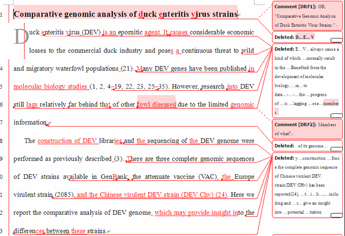 SCI论文英语润色范例，Journal of virology（ IF 5.076）发表案例