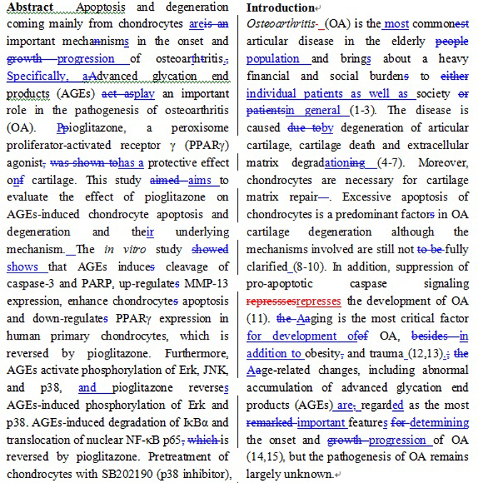 SCI论文英语润色范例，Apoptosis发表案例