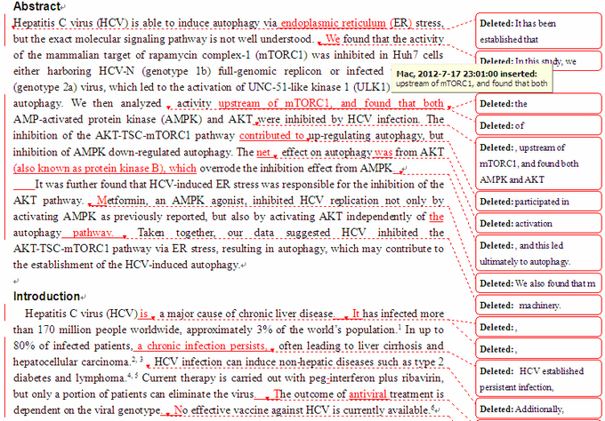 SCI论文英语润色范例，Autophagy（IF=12.042）发表案例